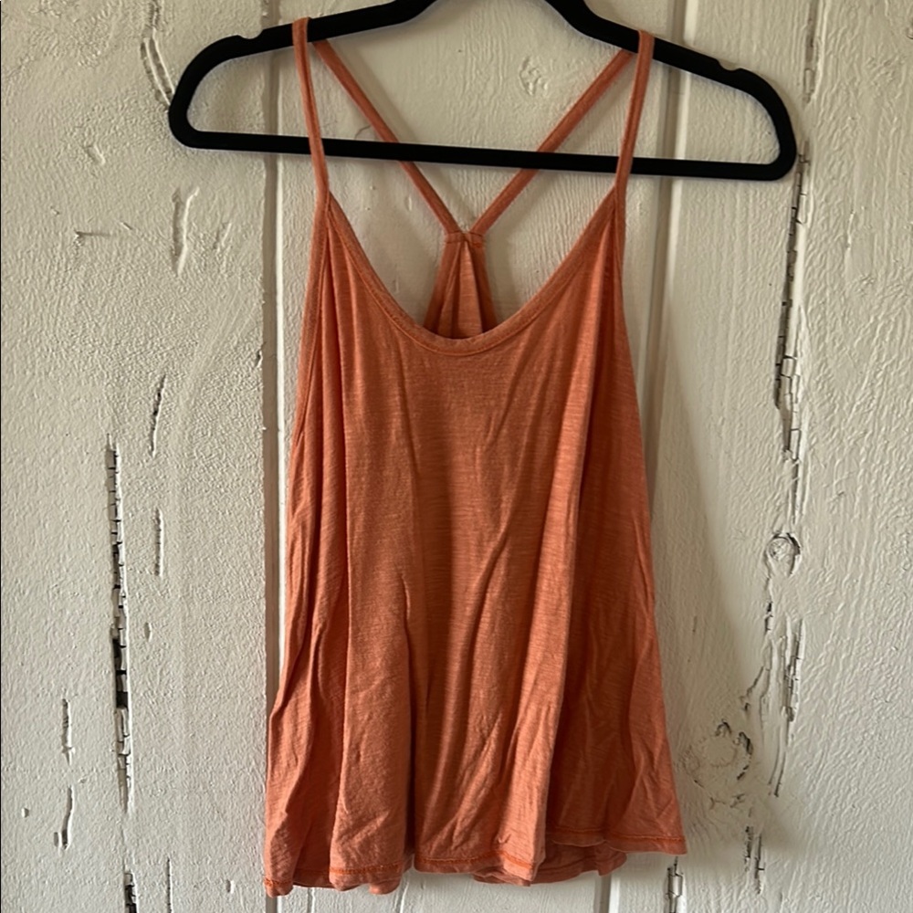 Final Touch Orange Sleeveless Camisole Relaxed Backless